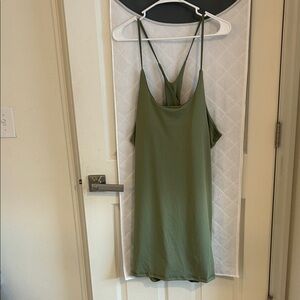 Olive Green Strappy Dress Easy Peasy style